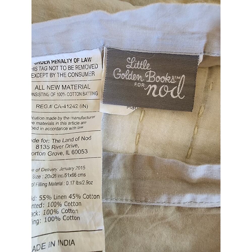 LITTLE GOLDEN BOOKS FOR NOD - "Mu Tawny Scrawny Lion" Pillow Sham - Set of 2 - Picture 4 of 9